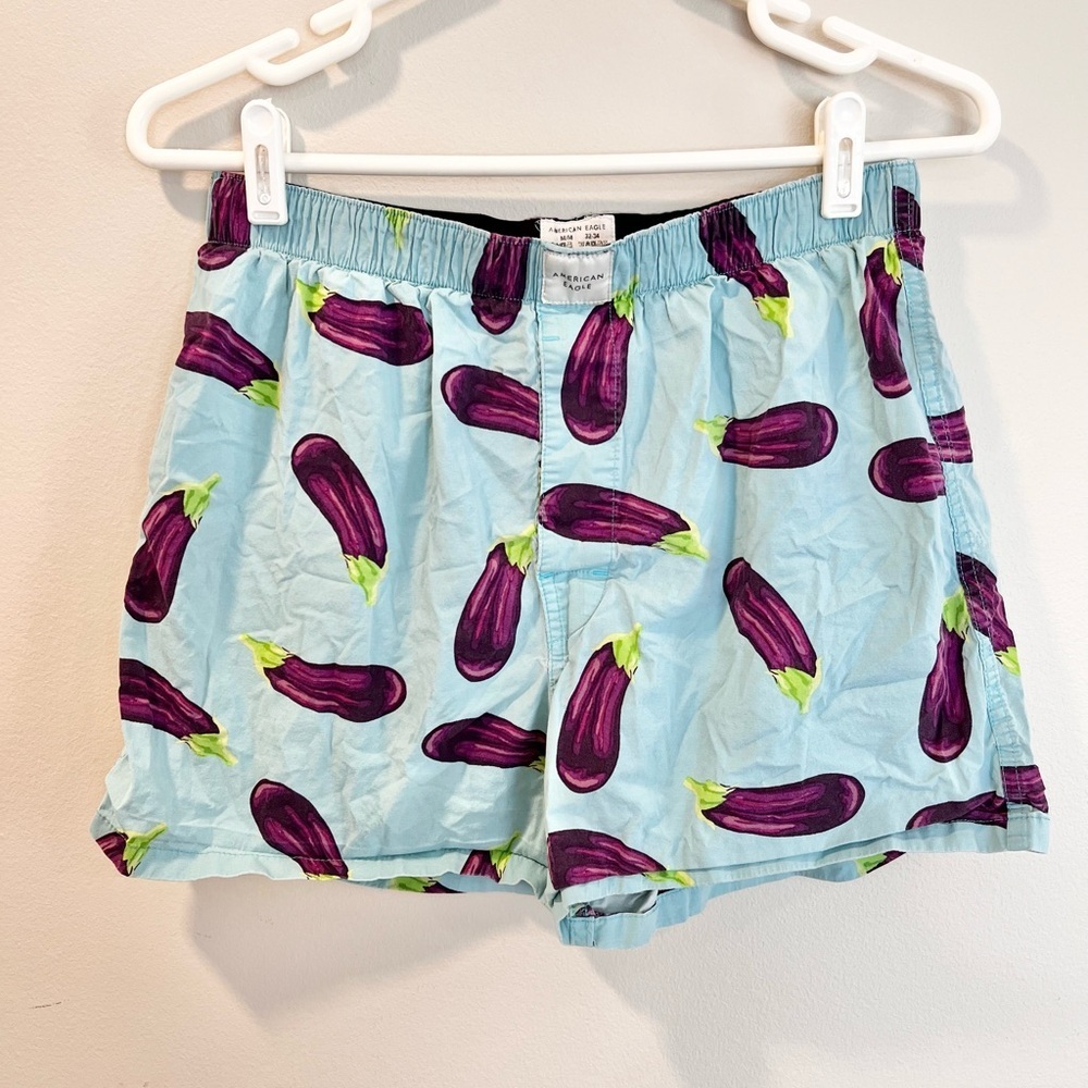 American Eagle Men’s  Eggplant Swim Truck  Shorts Size Medium